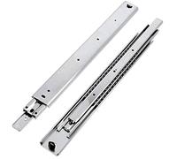 GTV - Ensemble de Glissières pour Tiroirs, Extraction Totale 53.9x400 mm, Acier Galvanisé 2 mm, Glissiere pour Tiroir Télescopique, Rail Tiroir Coulissant, Supportant jusqu'à 100 kg - 2 Pièces