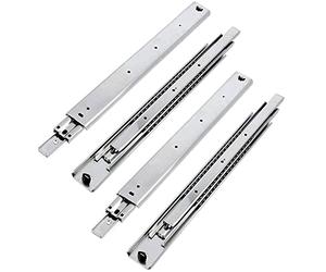 GTV - Ensemble de Glissières pour Tiroirs, Extraction Totale 53.9x700 mm, Acier Galvanisé 2 mm, Glissiere pour Tiroir Télescopique, Rail Tiroir Coulissant, Supportant jusqu'à 100 kg - 4 Pièces