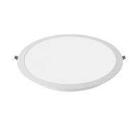 GTV Fabro - Spot LED encastrable plat 24 W 2400 lm - Plafonnier rond 4000 K blanc neutre IP40 - Panneau LED encastrable AC 220-240 V - Diamètre 30,4 cm