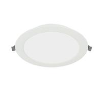 GTV FABRO Spot LED encastrable plat 9 W 800 lm - Plafonnier rond 4000 K blanc neutre IP40 - Panneau LED encastrable AC 220-240 V - Ø 15,1 cm