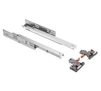 GTV Glissières de tiroir - 550 mm - Système de rails Soft-Close - Abaissement du guide de montage Slide - Charge maximale : 30 kg - 1 lot = 2 pièces