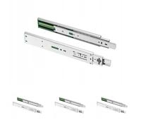GTV Glissières de tiroir H45 Versalite Plus+, guidage à billes avec amortissement, hauteur : 45 mm, mécanisme de fermeture amortie, capacité de charge de 40 kg, installation facile et rapide