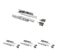 GTV - Glissières pour Tiroirs de Montage Inférieur avec Système de Fermeture Douce et Auto-Fermeture, Glissiere Tiroir Modern Slide, Extension Complète 300 mm, Supporte jusqu'à 35 kg - 2 Paires