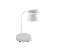GTV Lampe de Bureau Helin, 350 Lumens, Lumière de Lecture 4000K, Lampe LED de Bureau, Lampe de Chevet, Lampe de Table, avec Câble d'Alimentation 150 cm, Gris, Stable et Moderne