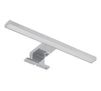 GTV Lampe de miroir LED RADIUS II - 5 W, 2700 K, blanc chaud, 220 lm, IP44, 230 V, chromé, 304 mm, 120°, câble de raccordement de 30 cm, pour salle de bain et montage sur miroir