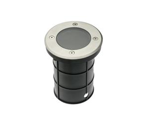 GTV lighting ALFA, max.50 W, GU10, IP67, AC220-240 V, aspect acier inoxydable, ON-ALFAOGU10-06, gris