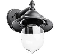 GTV Lighting Applique Murale de Jardin TOSKANA - 25 cm - Aluminium - Noir - IP 54