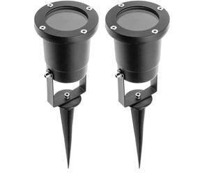GTV lighting - Lampe de jardin DIEGO | Lampe d'extérieur pour éclairage de jardin, terrasse, plantes, chemins, étang | Lampe d'extérieur | Étanche IP65, AC220-240 V, 50/60 Hz, noir (Lot de 2)