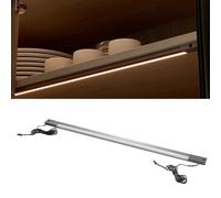GTV LIGHTING LED sous meuble 763mm (80cm), capteur bilatéral, 12V DC, blanc chaud 3000K, anthracite