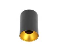 GTV lighting Plafonnier TENSA - En aluminium - 96 x 140 - IP20 - GU10 - Rond - Noir