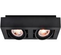 GTV Loid plafonnier 2x40 W noir OS-LOID-2GU10-10-DEC