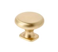 GTV Lorena - Bouton de meuble de 3,3 cm de diamètre avec vis, boutons d'armoire, de cuisine, de porte, de tiroir, de meubles - Or brossé