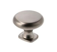 GTV Lorena - Bouton de meuble de 3,3 cm de diamètre avec vis, pour placard, cuisine, porte, tiroir, meubles - Anthracite brossé