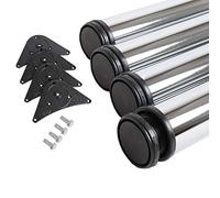 GTV Lot de 4 pieds de table Chromé brillant Hauteur 710 mm ø 60 mm