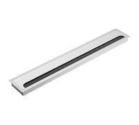 GTV - Manchon de câble Merida - Passe-câble avec Couvercle d'ouverture - Passage de câble rectangulaire pour Meubles - Passage de câble/pour l'installation dans Le Plan de Travail / 80 x 500 mm