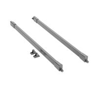GTV MBPRO Barre longitudinale carrée, garde-corps longitudinal pour tiroirs, Modern Box Pro, pour surélever en toute sécurité le tiroir, pour rails de 450 mm, couleur anthracite