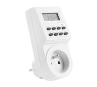 GTV Minuterie hebdomadaire numérique Minuterie Prise avec minuterie - Silencieuse électronique 7 Jours, 24 Heures, 8 Cycles Marche/arrêt, 3500 W 16 A - pour la Maison