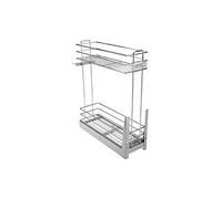 GTV Panier Coulissant Cargo pour Meuble de Cuisine 600mm KO-6002MD-CR, Système Soft Close Amorti, Rangement Coulissant, Largeur 554mm, Acier Chromé, Optimisation d'Espace