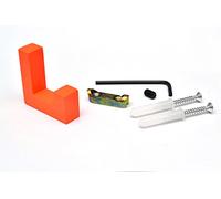 GTV Patère Murale Simple K2201, Design Moderne en Zamak, Dimensions 40x12x40mm, Vis de Montage Incluses, pour Manteau et Vêtement, Couleur Orange