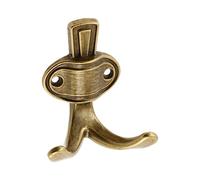 GTV - Petit patère Coruna - Surface : laiton antique - Hauteur : 76 mm - Largeur : 68 mm - Patère porte-manteau pour porte, salle de bain, cuisine, couloir, bureau, crochet en métal DIY, crochets pour
