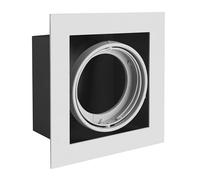 GTV PIREO Plafonnier encastrable à 1 ampoule - Plafonnier moderne gris en acier, douille GU53, orientable, IP20 e protection III, idéal pour le salon, la cuisine, le bureau et la restauration