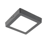 GTV Plafonnier LED Carré en Applique MATIS PLUS, 13W 1020lm, Lumière Blanche Chaude 3000K, IP20, Angle 120, Luminaire de Surface pour Couloir et Bureau, Aluminium Noir