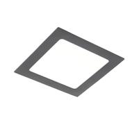 GTV Plafonnier LED Encastrable Carré MATIS PLUS, 13W 1020lm, Spot Downlight 4000K Lumière Blanche Neutre, Angle 120, IP20, Corps en Aluminium, Finition Noire