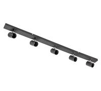 GTV - Plafonnier Venetto | Éclairage moderne pour bureaux, appartements et pièces | Plafonniers | 5 x GU10 | Rond | Noir