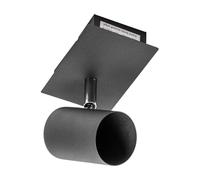 GTV - Plafonnier Venetto | Éclairage moderne pour bureaux, appartements et pièces | Plafonniers plafonniers | 1 x GU10 | Rond | Noir