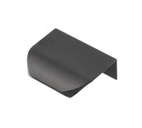 GTV Poignée de meuble de bord HEXA UA-HEXA-32-20M, design moderne avec bords arrondis, montage sur chant, entraxe 32 mm, longueur 50 mm, en aluminium, finition noir mat