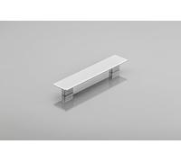 GTV Poignée de meuble design moderne UZ-870, forme rectangulaire en alliage de zinc, longueur 78 mm, entraxe 32 mm, finition chromée brillante pour cuisine et salle de bain