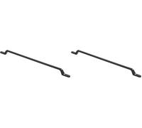 GTV Poignée de meuble FLAVIO - En zamak - Noir mat - Distance entre les trous : 320 mm (Lot de 2)