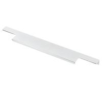 GTV Poignée de meuble LIND chromée galvanisée - Distance de perçage : 256 mm - Longueur : 596 mm - Largeur : 18 mm - Poignée profilée de bord pour cuisines, armoires, tiroirs, accessoires de meubles