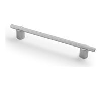 GTV Poignée de meuble LINEA - Poignée barre en aluminium 210 mm, Poignée de cuisine Poignée d'armoire Acier Brossé, Entraxe 160 mm, Cannelé, Moderne
