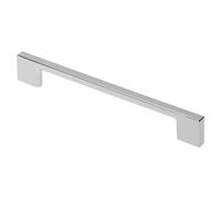GTV Poignée de meuble rectangulaire UZ-819, entraxe 160 mm, longueur 193 mm, en alliage de zinc et aluminium (ZnAl), finition chromée brillante, pour cuisine et salle de bain