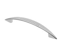 GTV Poignée de Meuble UZ-05, Entraxe 128 mm, Longueur 164 mm, Surface Texturée à Picots, en Zamak Finition Aluminium, pour Porte de Placard, Tiroir de Cuisine et Commode