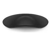 GTV Poignée en coquillage SHELL, design ergonomique, en zinc robuste, avec vis M4, longueur 106 mm, distance entre les trous de 64 mm, pour commode de cuisine, noir mat