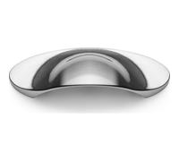 GTV Poignée en coquillage SHELL, design ergonomique, en zinc robuste, avec vis M4, longueur 106 mm, distance entre les trous de 64 mm, pour commode de cuisine, acier inoxydable brossé