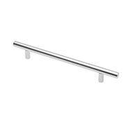 GTV Poignée RS, espacement des trous : 128 mm, longueur totale : 188 mm, chrome mat, pieds pré-assemblés, KDM, RS-188128-05