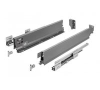GTV - Rails de tiroir Modern Box Pro I L = 450 mm H = 84 mm I Anthracite I Tiroir à fermeture silencieuse I La synchronisation de la trajectoire des guides I Charge jusqu'à 40 kg I PB-MBPRO-KPL450A