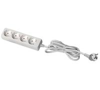 GTV Rallonge Domestique, multiprise avec 4 Prises Schuko, 5 m de Long, Charge maximale 3500 W, Prise européenne, Durable et sûre
