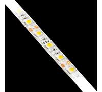 GTV Ruban LED Flash 5050 de 5 m, 300 LED 60/m, à intensité variable, 14,4 W/m, étanche IP65, 12 V DC, largeur 10 mm, divisible tous les 5 cm, blanc neutre 4000 K