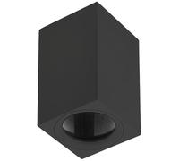GTV - Spot de surface Plafonnier Spot GU10 Carré Aluminium Noir Lampe de plafond Éclairage intérieur Applique en saillie Downlight Luminaire moderne pour la maison