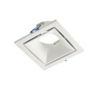 GTV Spot Encastrable Carré Orientable CANNA, Support pour Ampoule MR16, Max 50W, Diamètre de Perçage 84-86mm, IP20, Plafonnier pour Salon et Couloir, Finition Blanche