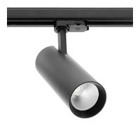 GTV Spot LED sur Rail T-LINE, Réflecteur Orientable 12W 1100lm, Lumière Neutre 4000K, Angle 38, pour Système Triphasé, Éclairage d'Accentuation Commercial, Noir