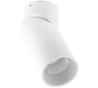 GTV Spot Plafonnier Orientable VIRGO, Douille GU10, Design Cylindrique Moderne, Max 20W, Luminaire en Aluminium, pour Éclairage d'Accentuation Intérieur, Blanc