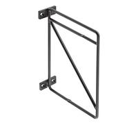 GTV Support d'étagère 21 x 17 cm - Noir mat I Retro Industrial Metal - Support mural pour étagère murale I PP-ROD-20M ROD