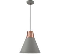 GTV - Suspension GIANNI Lampe suspendue Plafonnier E27 gris/doré Abat-jour en métal 32 cm réglable en hauteur Salle à manger Salon Cuisine Moderne Scandinave