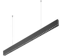 GTV Suspension LED Linéaire VILANA, Éclairage Bidirectionnel HautBas 42W, 3780lm, 4000K Lumière Neutre, UGR19 Anti-Éblouissement, Luminaire 120 cm pour Bureau, Noir Mat