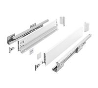 GTV Système de tiroir AXIS PRO I Ensemble de tiroir avec extension complète I Blanc I Charge maximale 40 kg I Push to Open avec synchronisation I Accès libre I Largeur : 300 mm I Hauteur : 86 mm